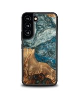  Bewood Wood and resin case for Samsung Galaxy S22 Bewood Unique Planet Earth - blue-green 