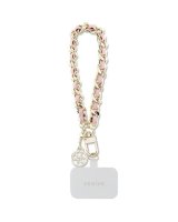  Guess Guess GUOUCHSAMC4P Universal Hand Strap case - pink Saffiano Chain 4G Charm 