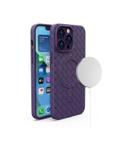  Hurtel MagSafe Woven Case for iPhone 13 - purple 