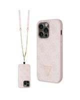  Guess Guess GUHCP14LP4TDSCPP case for iPhone 14 Pro - pink Crossbody 4G Metal Logo 