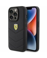  Ferrari Ferrari Quilted Metal Logo case for iPhone 15 Pro - black 