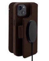  Decoded Decoded Detachable Wallet Case Leather with MagSafe with Flip for iPhone 14 Plus - Brown 