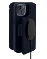  Decoded Decoded Detachable Wallet Case Leather with MagSafe with Flip for iPhone 14 Plus - Navy Blue 