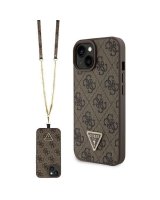  Guess Guess GUHCP15MP4TDSCPW iPhone 15 Plus 6.7'' brown/brown hardcase Crossbody 4G Metal Logo 
