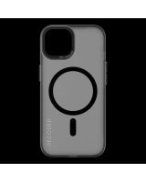  Decoded Decoded Transparent Grip Case with MagSafe for iPhone 15 Plus - gray and black 