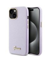  Guess Guess Glitter Glossy Script case for iPhone 15 - lilac 