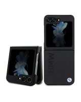  BMW BMW Leather Hot Stamp case for Samsung Galaxy Z Flip 5 - black 