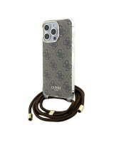  Guess Guess Crossbody Cord 4G Print case for iPhone 15 Pro Max - brown 