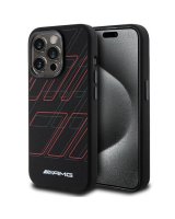  Mercedes-Benz AMG Silicone Large Rhombuses Pattern MagSafe case for iPhone 15 Pro Max - black 