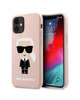  Karl Lagerfeld Karl Lagerfeld KLHCP12SSLFKPI iPhone 12 mini 5,4'' hardcase jasnoróżowy/light pink Silicone Iconic 