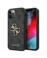  Guess Guess GUHCP12M4GMGGR iPhone 12/12 Pro 6,1'' szary/grey hardcase 4G Big Metal Logo 