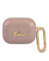  Guess Guess GUAPSASMP AirPods Pro cover pink/pink Saffiano Script Metal Collection 