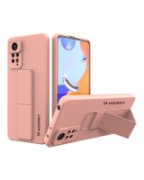  Wozinsky Wozinsky Kickstand Case Silicone Stand Cover for Xiaomi Redmi Note 11 Pro pink 