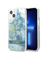  Guess Guess GUHCP13MLFLSN iPhone 13 6.1'' green/green hardcase Flower Liquid Glitter 