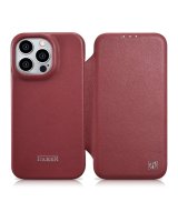  iCarer iCarer CE Premium Leather Folio Case iPhone 14 Pro Magnetic Flip Leather Folio Case MagSafe Red (WMI14220714-RD) 