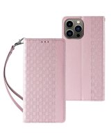  Hurtel Magnet Strap Case for Samsung Galaxy S23+ Flip Wallet Mini Lanyard Stand Pink 