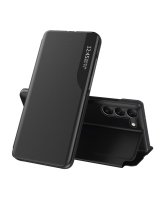  Hurtel Eco Leather View Case case for Samsung Galaxy S23+ with a flip stand black 