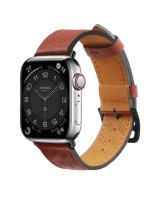  Hurtel Strap Leather leather strap Apple Watch SE, 9, 8, 7, 6, 5, 4, 3, 2, 1 (41, 40, 38 mm) band bracelet red 