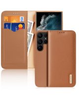  Dux Ducis Dux Ducis Hivo Case for Samsung Galaxy S23 Ultra Flip Cover Wallet Stand RFID Blocking Brown 