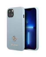  Guess Guess Saffiano 4G Small Metal Logo case for iPhone 13 mini - blue 