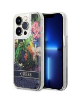  Guess Guess Flower Liquid Glitter case for iPhone 14 Pro Max - blue 