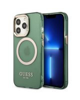  Guess Guess GUHMP13LHTCMA iPhone 13 Pro / 13 6.1'' green/khaki hard case Gold Outline Translucent MagSafe 