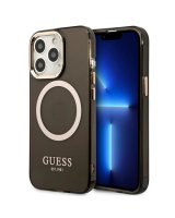  Guess Guess Gold Outline Translucent MagSafe Case for iPhone 13 Pro / iPhone 13 - Black 