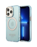  Guess Guess GUHMP13XHTCMB iPhone 13 Pro Max 6.7'' blue/blue hard case Gold Outline Translucent MagSafe 