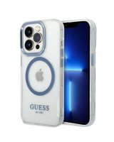  Guess Guess Metal Outline MagSafe case for iPhone 14 Pro - blue 