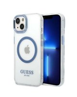  Guess Guess Metal Outline MagSafe case for iPhone 14 Plus - blue 