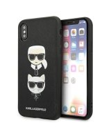  Karl Lagerfeld Karl Lagerfeld Saffiano Karl&Choupette Head case for iPhone XS Max - black 