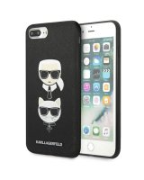  Karl Lagerfeld Karl Lagerfeld Saffiano Karl&Choupette Head case for iPhone 7 Plus / iPhone 8 Plus - black 