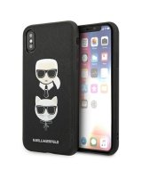  Karl Lagerfeld Karl Lagerfeld Saffiano Karl&Choupette Head case for iPhone X/XS - black 