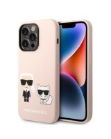  Karl Lagerfeld Karl Lagerfeld KLHMP14XSSKCI iPhone 14 Pro Max 6.7'' hardcase light pink/light pink Silicone Karl & Choupette Magsafe 