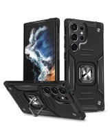  Wozinsky Wozinsky Ring Armor case for Samsung Galaxy S23 Ultra armored cover magnetic holder ring black 