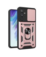  Hurtel Hybrid Armor Camshield case for Samsung Galaxy A54 5G armored case with camera cover pink 