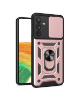  Hurtel Hybrid Armor Camshield case for Samsung Galaxy A34 5G armored case with camera cover pink 