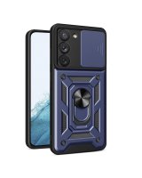  Hurtel Hybrid Armor Camshield case for Samsung Galaxy S23 armored case with camera cover blue 