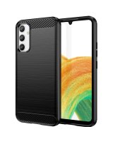  Hurtel Carbon Case case for Samsung Galaxy A34 5G flexible silicone carbon cover black 