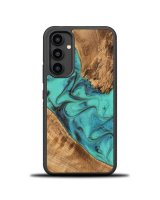  Bewood Wood and Resin Case for Samsung Galaxy A54 5G Bewood Unique Turquoise - Turquoise Black 