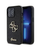  Guess Guess GUHCP13LHG4SGK case for iPhone 13 Pro / 13 - black Glitter Script Big 4G 