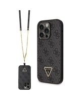  Guess Guess GUHCP14LP4TDSCPK case for iPhone 14 Pro - black Crossbody 4G Metal Logo 