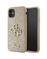  Guess Guess GUHCN61HG4SGD case for iPhone 11 / Xr - gold Glitter Script Big 4G 