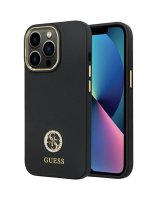  Guess Guess GUHCP13XM4DGPK case for iPhone 13 Pro Max 6.7'' - black Silicone Logo Strass 4G 