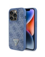  Guess Guess GUHCP15LP4TDPB iPhone 15 Pro 6.1'' blue/blue hardcase Leather 4G Triangle Strass 