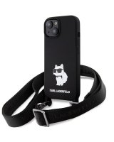  Karl Lagerfeld Karl Lagerfeld KLHCP15SSCBSCNK iPhone 15 6.1'' hardcase black/black Crossbody Silicone Choupette 