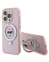  Karl Lagerfeld Karl Lagerfeld KLHMP15XHMRSCHP iPhone 15 Pro Max 6.7'' pink/pink hardcase Ring Stand Choupette Head MagSafe 