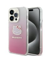  Hello Kitty Hello Kitty IML Gradient Electrop Kitty Head case for iPhone 13 Pro / 13 - pink 