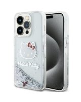  Hello Kitty Hello Kitty Liquid Glitter Charms Kitty Head case for iPhone 14 Pro - silver 