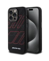  Mercedes-Benz AMG Silicone Large Rhombuses Pattern MagSafe case for iPhone 15 Pro - black 